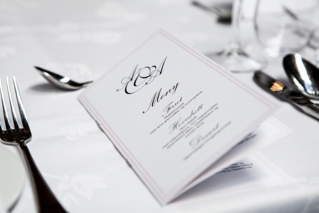close up of menu 313700